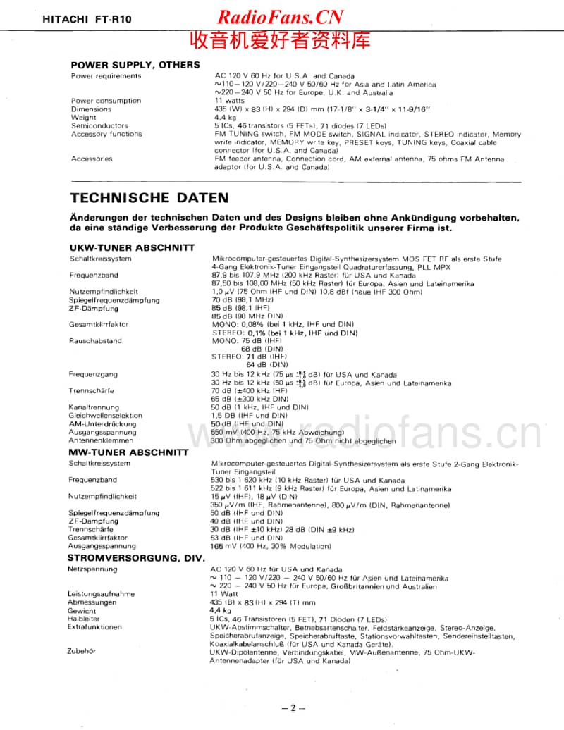 Hitachi-FTR-10-Service-Manual电路原理图.pdf_第2页