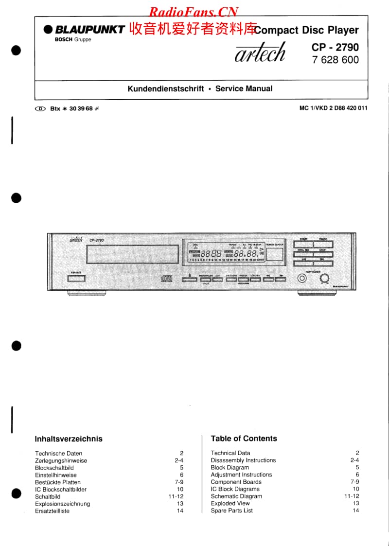 Blaupunkt-CP-2790-Service-Manual电路原理图.pdf_第1页