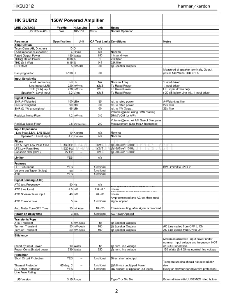 Harman-Kardon-HKSUB_12-Service-Manual电路原理图.pdf_第3页