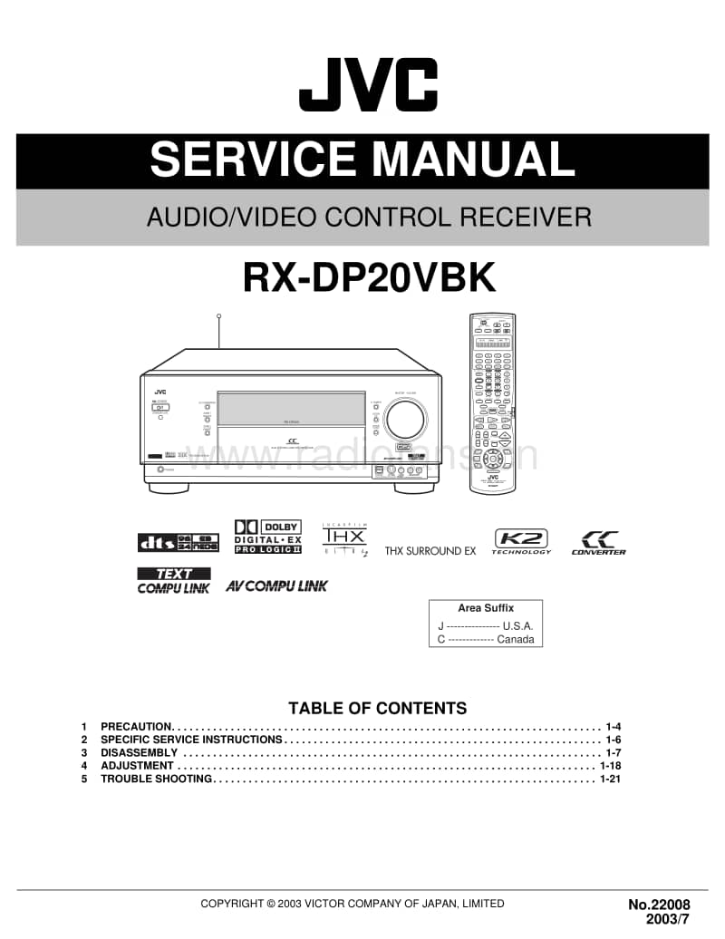 Jvc-RXDP-20-VBK-Service-Manual电路原理图.pdf_第1页