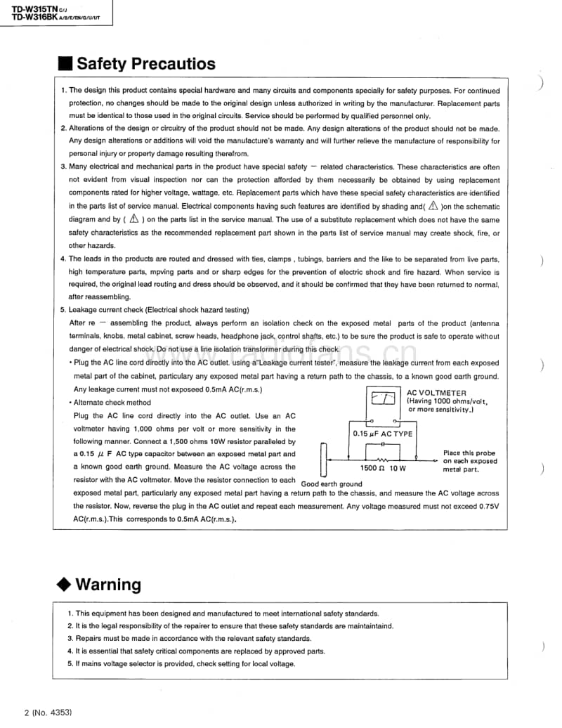 Jvc-TDW-315-TN-Service-Manual电路原理图.pdf_第2页