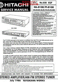 Hitachi-HA-D100-Service-Manual电路原理图.pdf