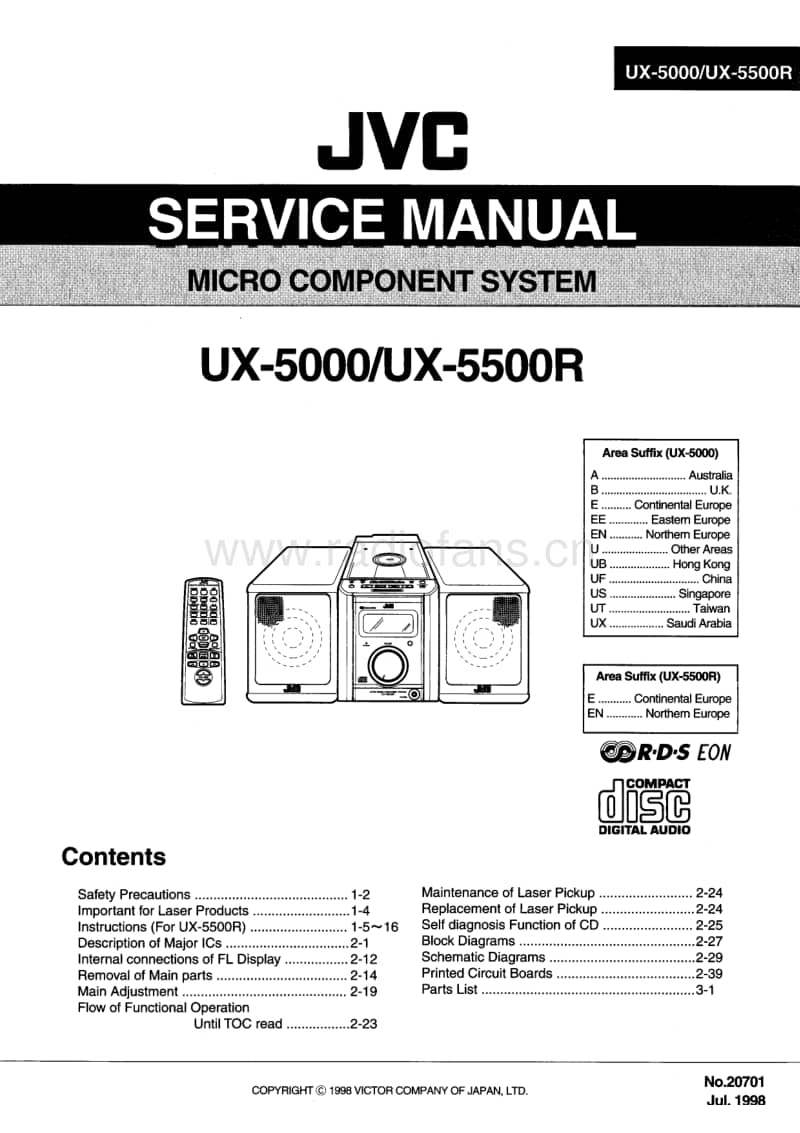 Jvc-UX-5000-Service-Manual电路原理图.pdf_第1页