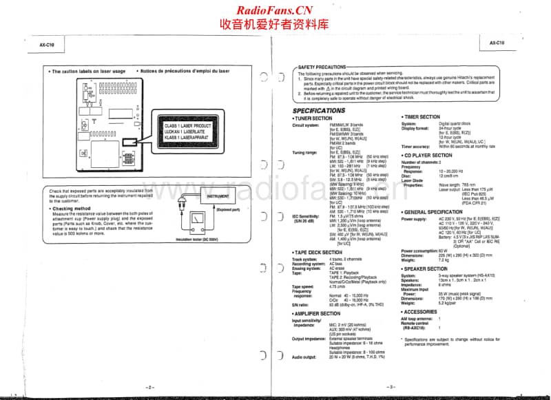 Hitachi-AXC-10-Service-Manual电路原理图.pdf_第2页