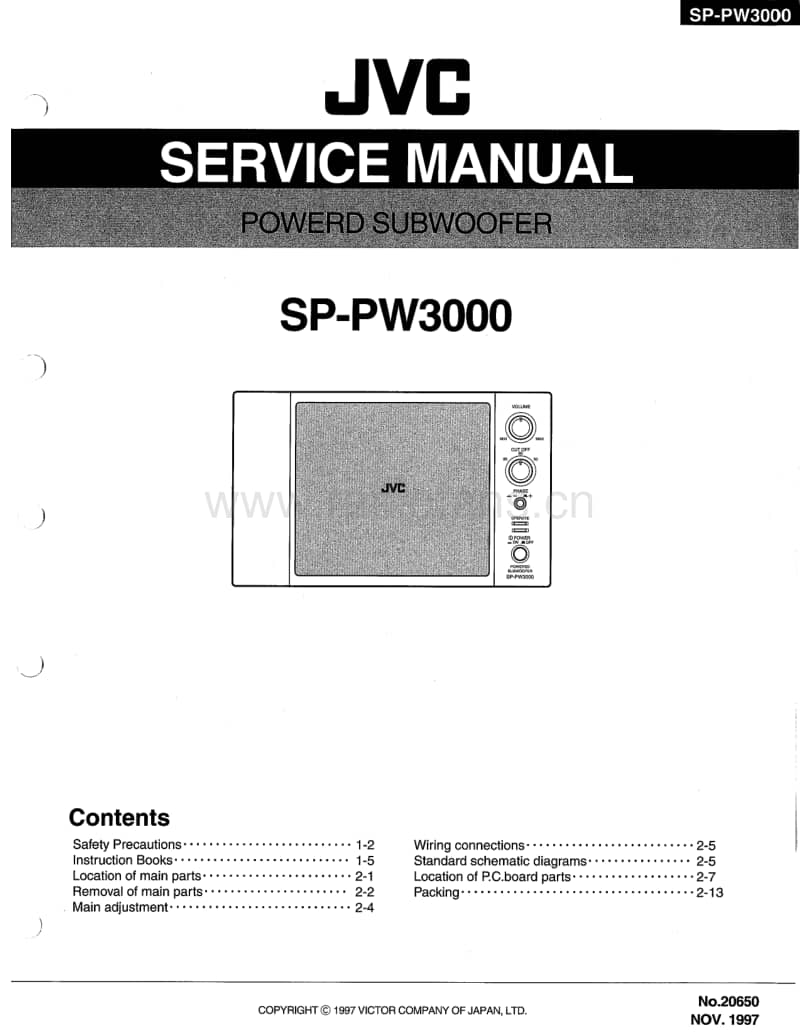 Jvc-SPPW-3000-Service-Manual电路原理图.pdf_第1页