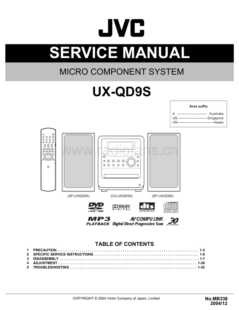 Jvc-UXQD-9-S-Schematic电路原理图.pdf_第1页