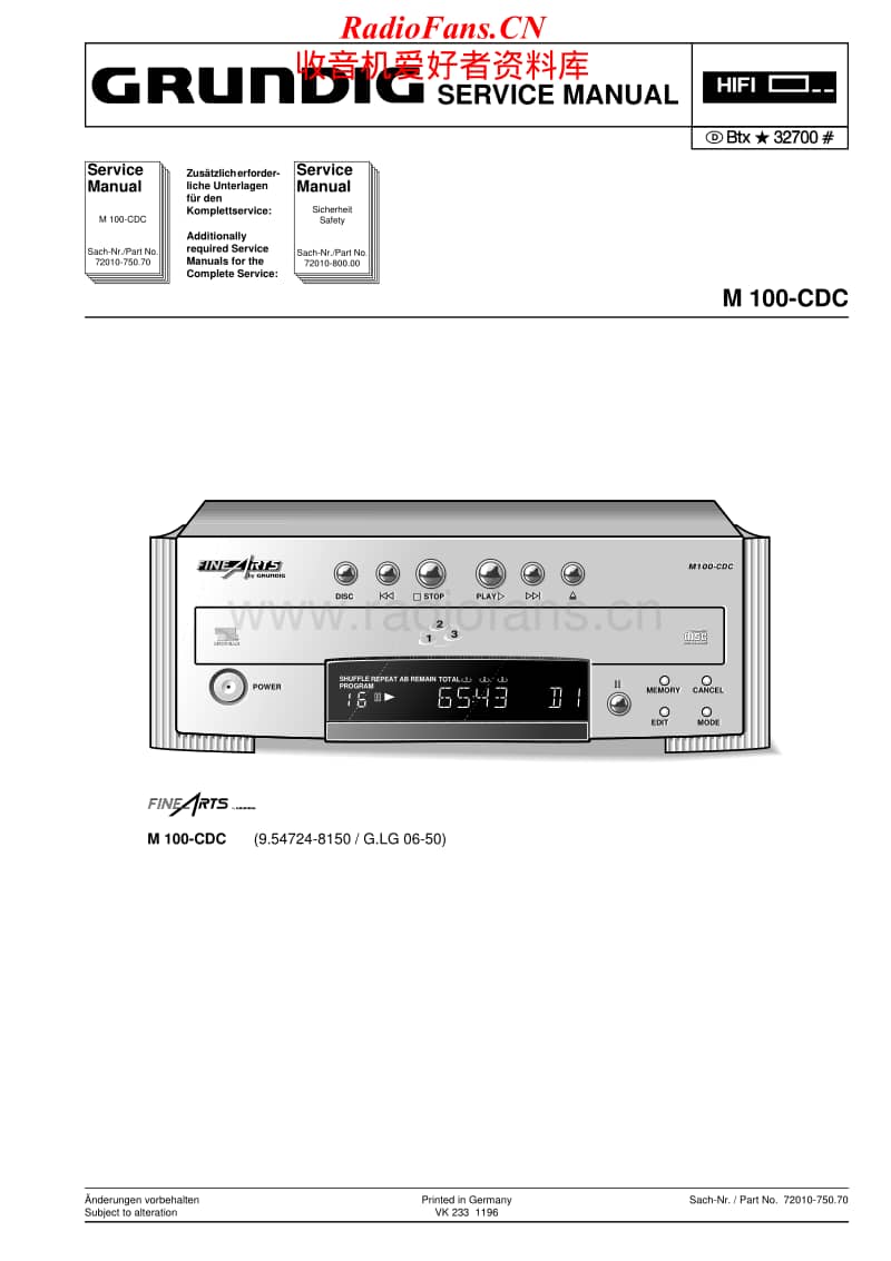 Grundig-M-100-CDC-Service-Manual电路原理图.pdf_第1页