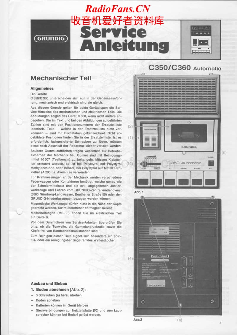 Grundig-C-360-AUTOMATIC-Service-Manual电路原理图.pdf_第1页