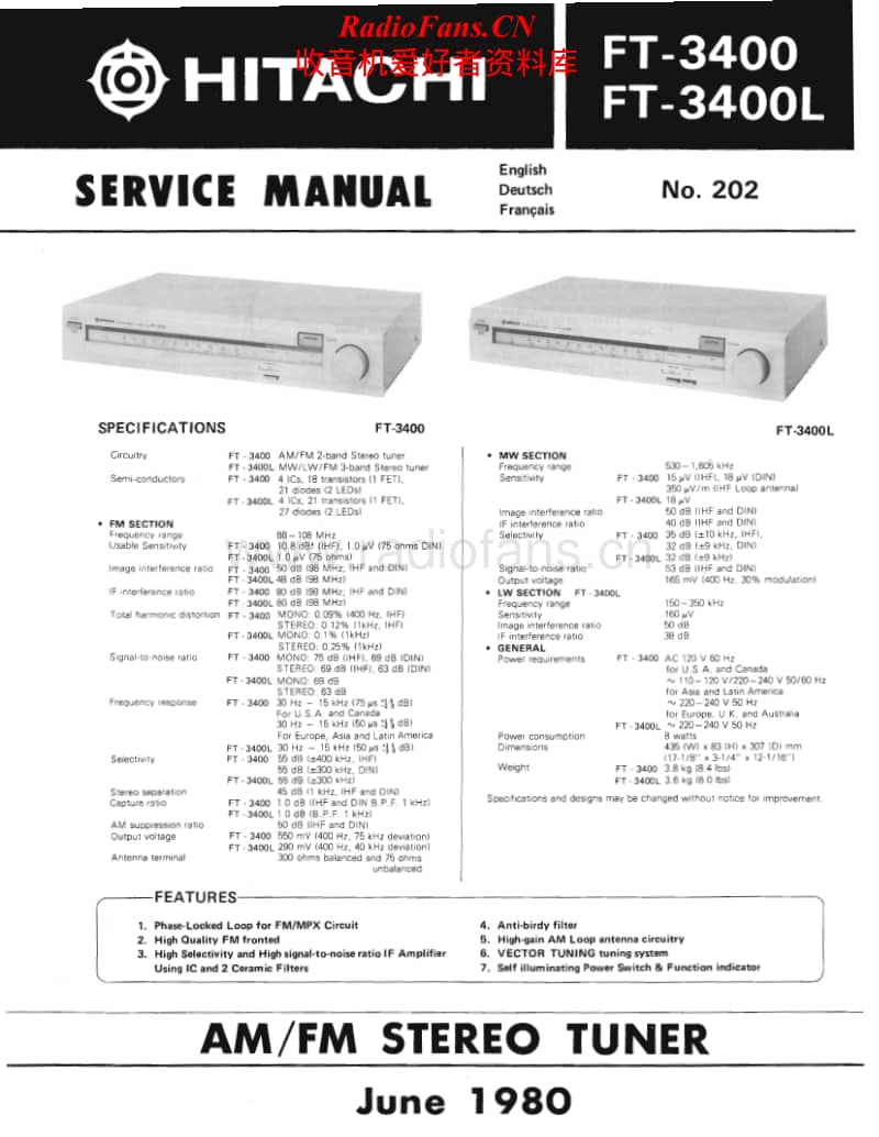 Hitachi-FT-3400-Service-Manual电路原理图.pdf_第1页