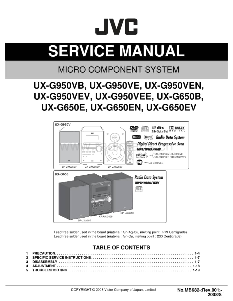 Jvc-UXG-950-Service-Manual电路原理图.pdf_第1页