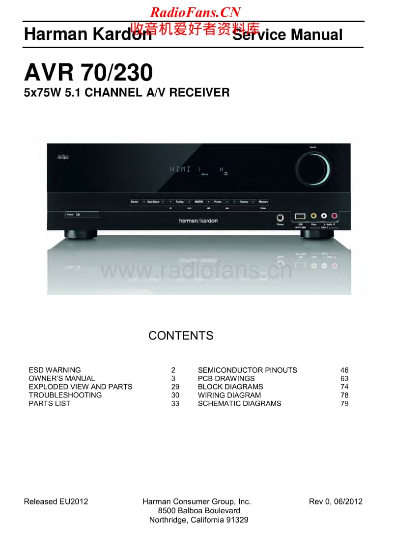 Harman-Kardon-AVR-700-Service-Manual电路原理图.pdf_第1页