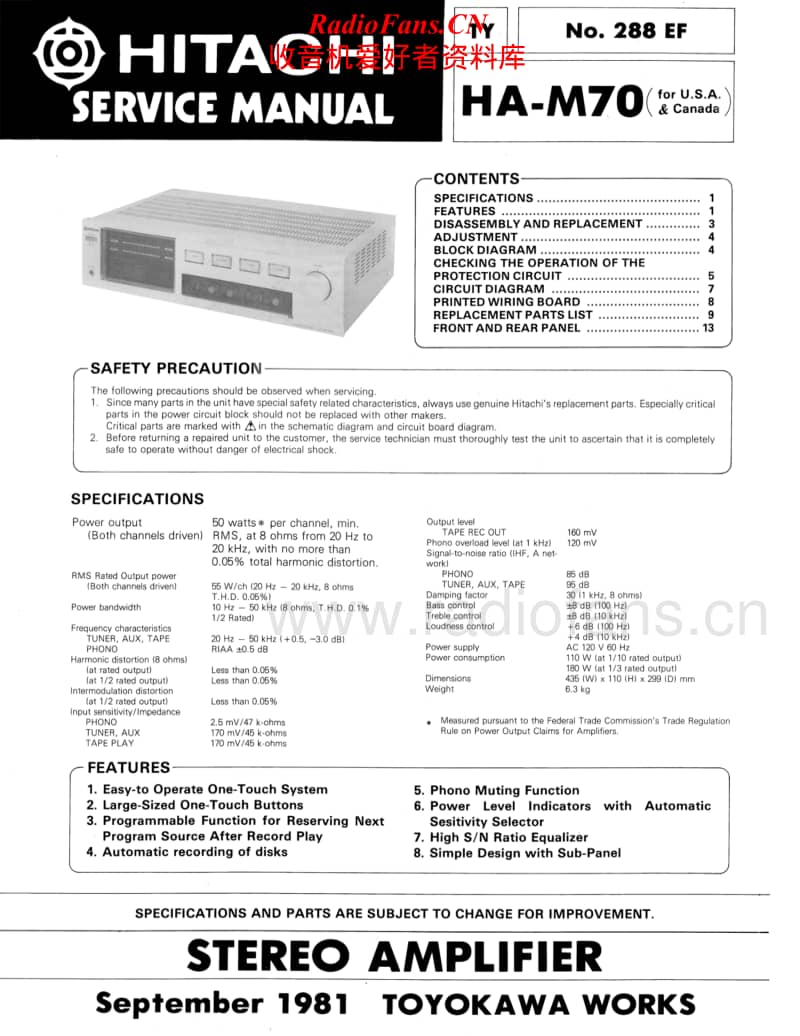 Hitachi-HAM-70-Service-Manual(3)电路原理图.pdf_第1页