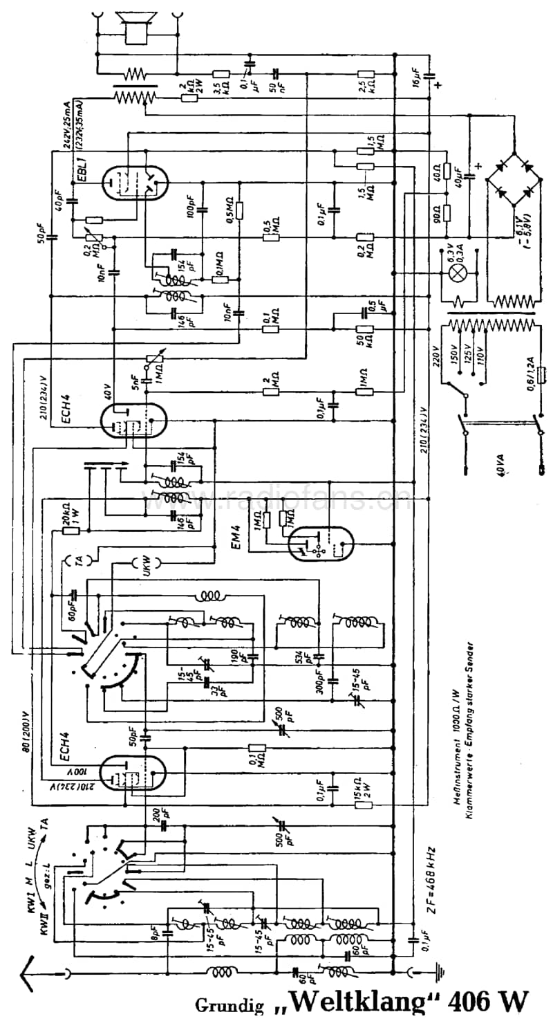 Grundig-WELTKLANG-406-W-Schematic电路原理图.pdf_第1页