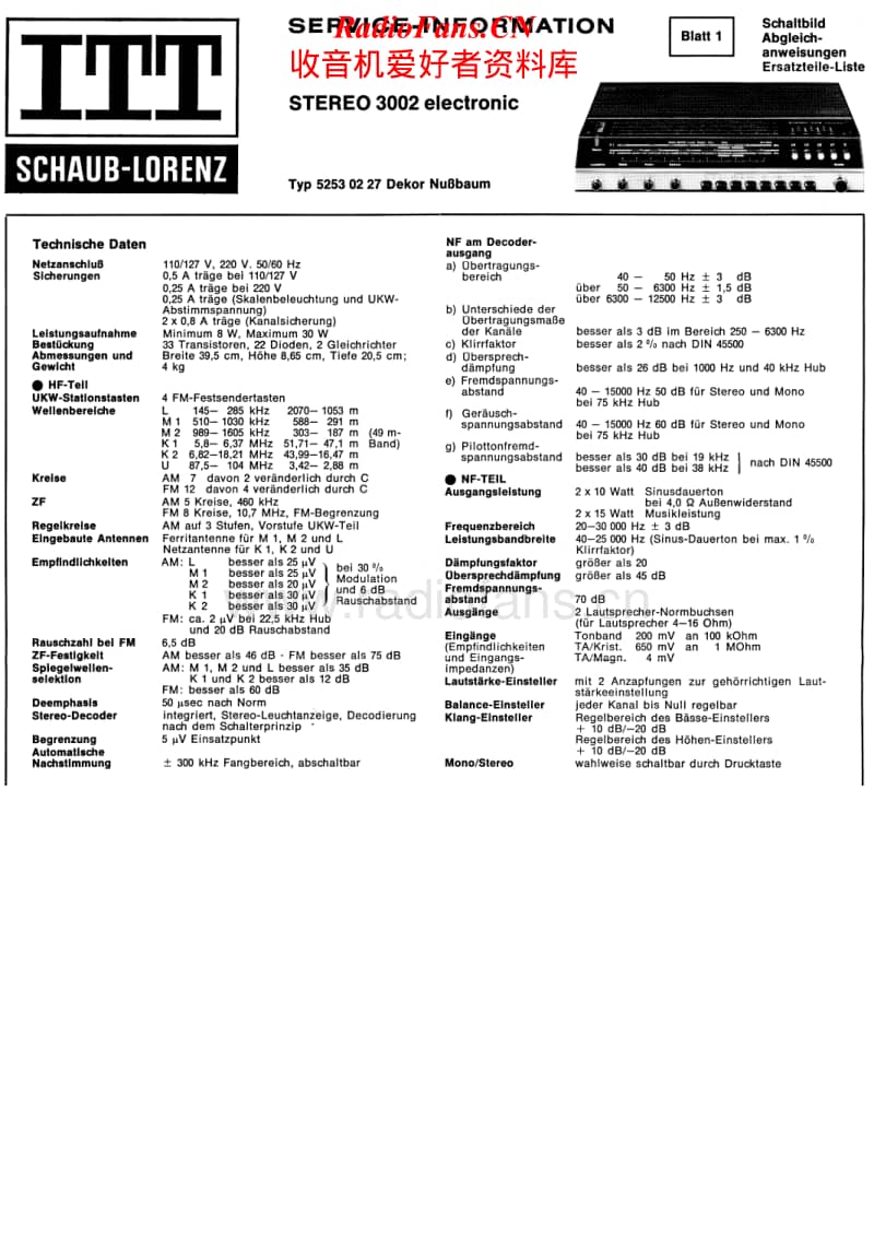 Schaub-Lorenz-ST-3002-Schematic电路原理图.pdf_第1页