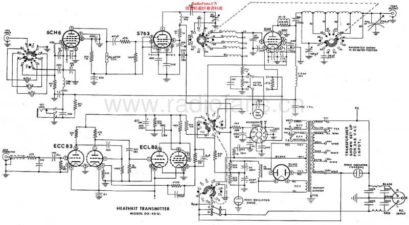 Heathkit-DX-40U-Schematic电路原理图.pdf_第1页