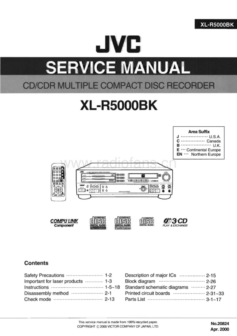 Jvc-XLR-5000-BK-Service-Manual电路原理图.pdf_第1页