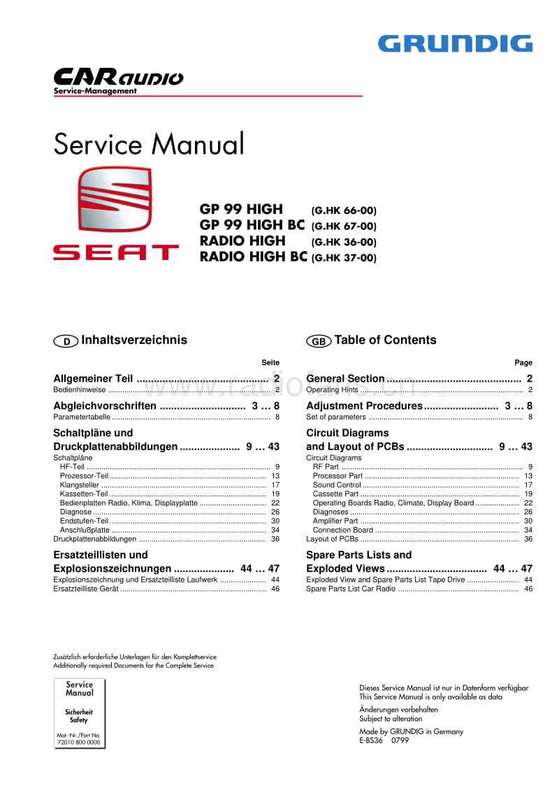 Grundig-Seat-GP-High-Service-Manual电路原理图.pdf_第1页