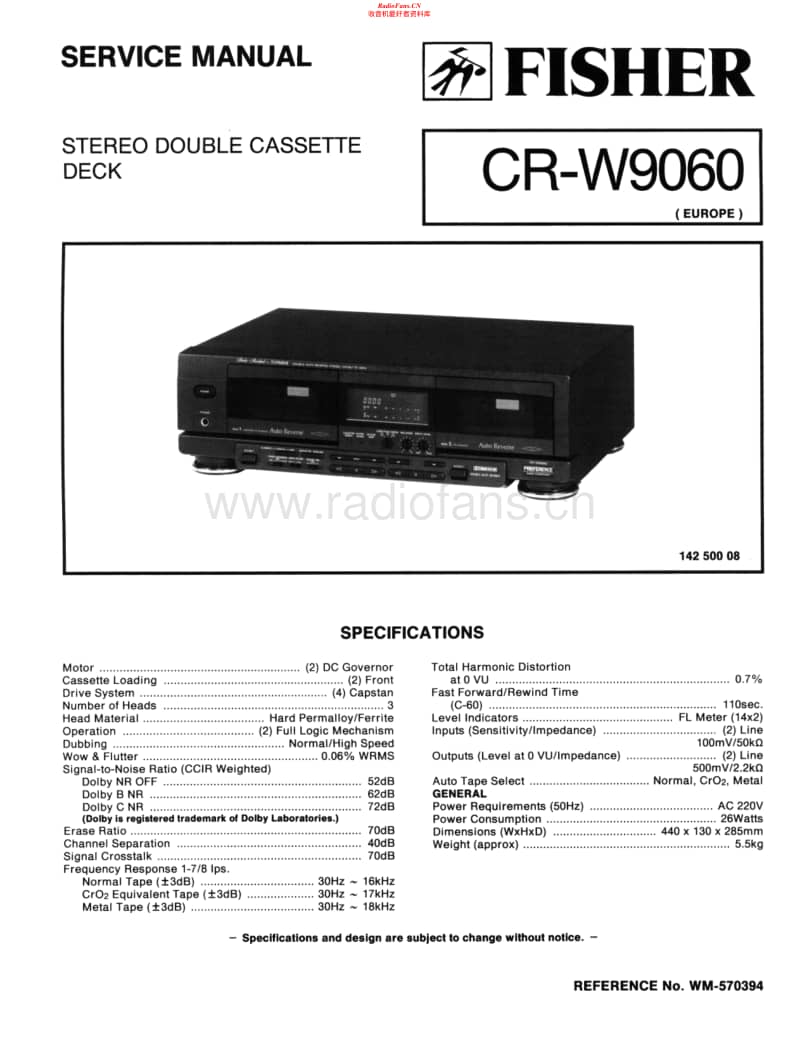 Fisher-CRW-9060-Schematic电路原理图.pdf_第1页