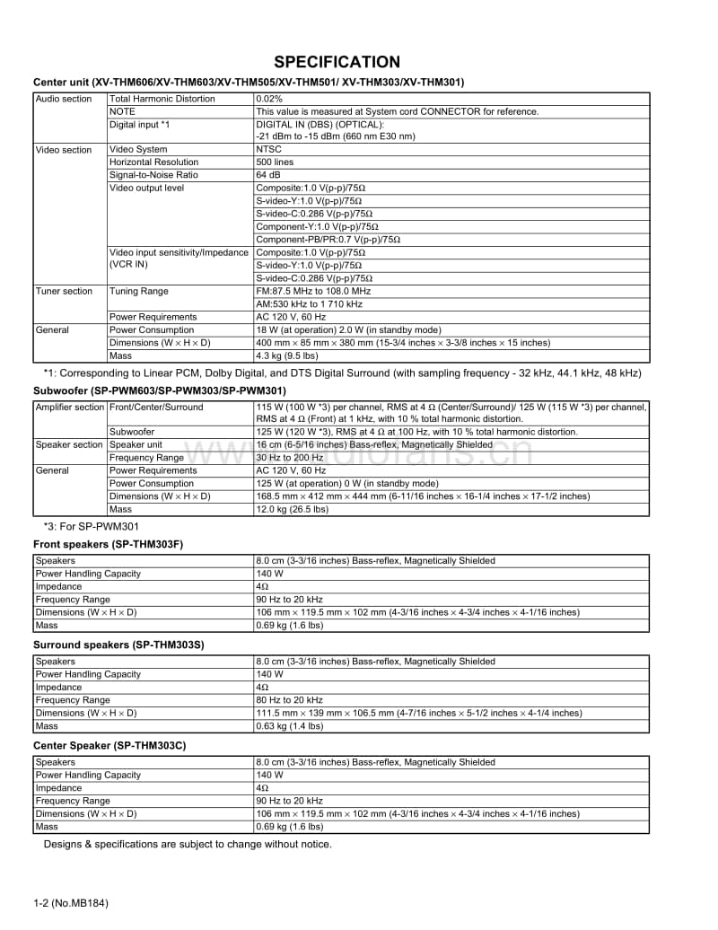 Jvc-THM-603-Service-Manual电路原理图.pdf_第2页