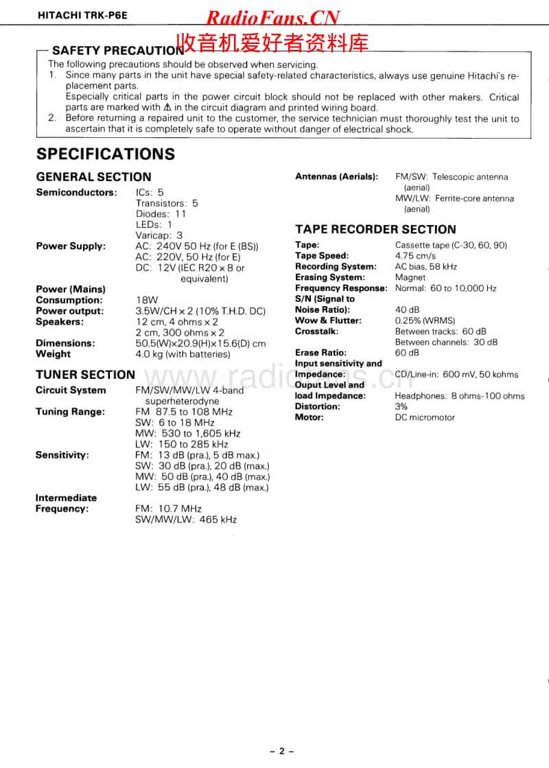 Hitachi-TRKP-6-E-Service-Manual电路原理图.pdf_第2页