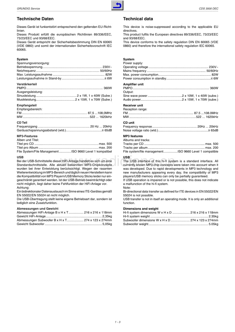 Grundig-CDS-3000-DEC-Service-Manual电路原理图.pdf_第3页