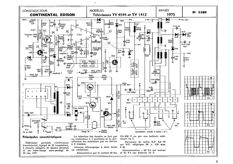 Continental-Edison-TV-4544-Service-Manual电路原理图.pdf_第3页