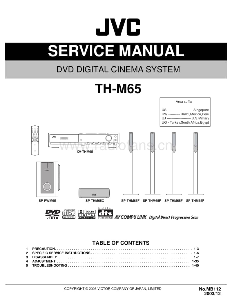 Jvc-THM-65-Service-Manual电路原理图.pdf_第1页