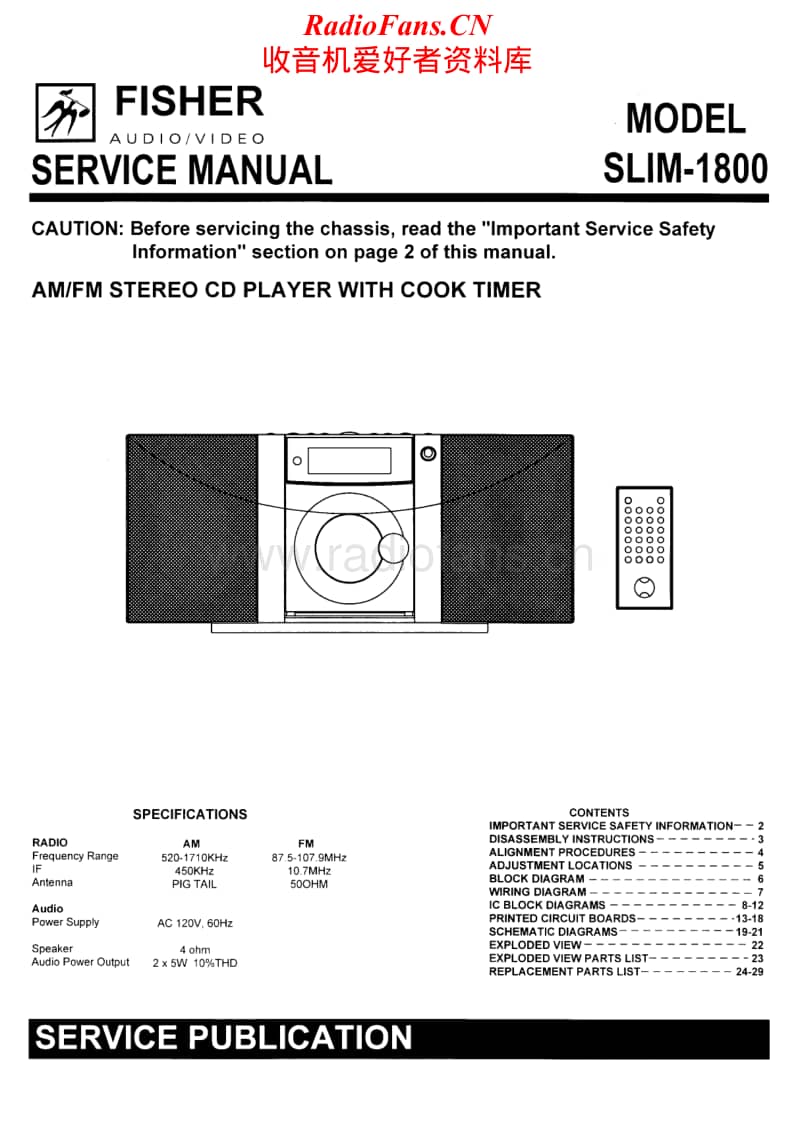 Fisher-SLIM-1800-Service-Manual电路原理图.pdf_第1页