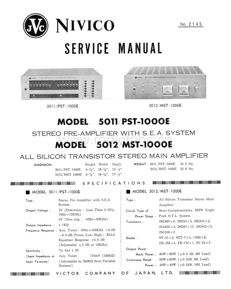 Jvc-PST-1000-E-Service-Manual电路原理图.pdf_第1页