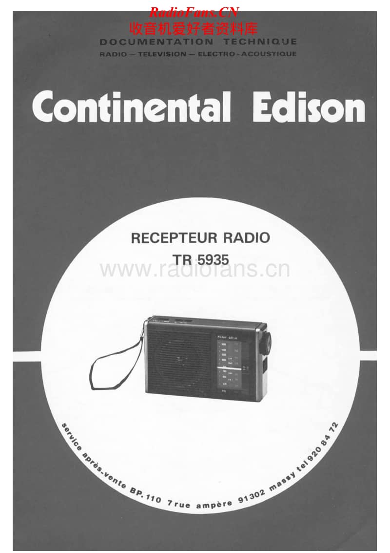 Continental-Edison-TR-5935-Service-Manual电路原理图.pdf_第1页