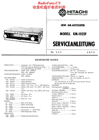 Hitachi-KM-1022-F-Service-Manual电路原理图.pdf