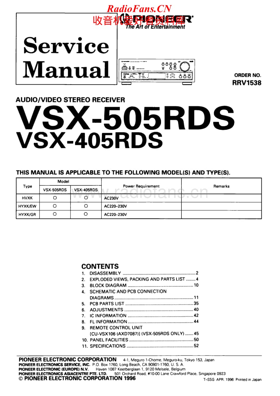 Pioneer-VSX505RDS-avr-sm维修电路原理图.pdf_第1页