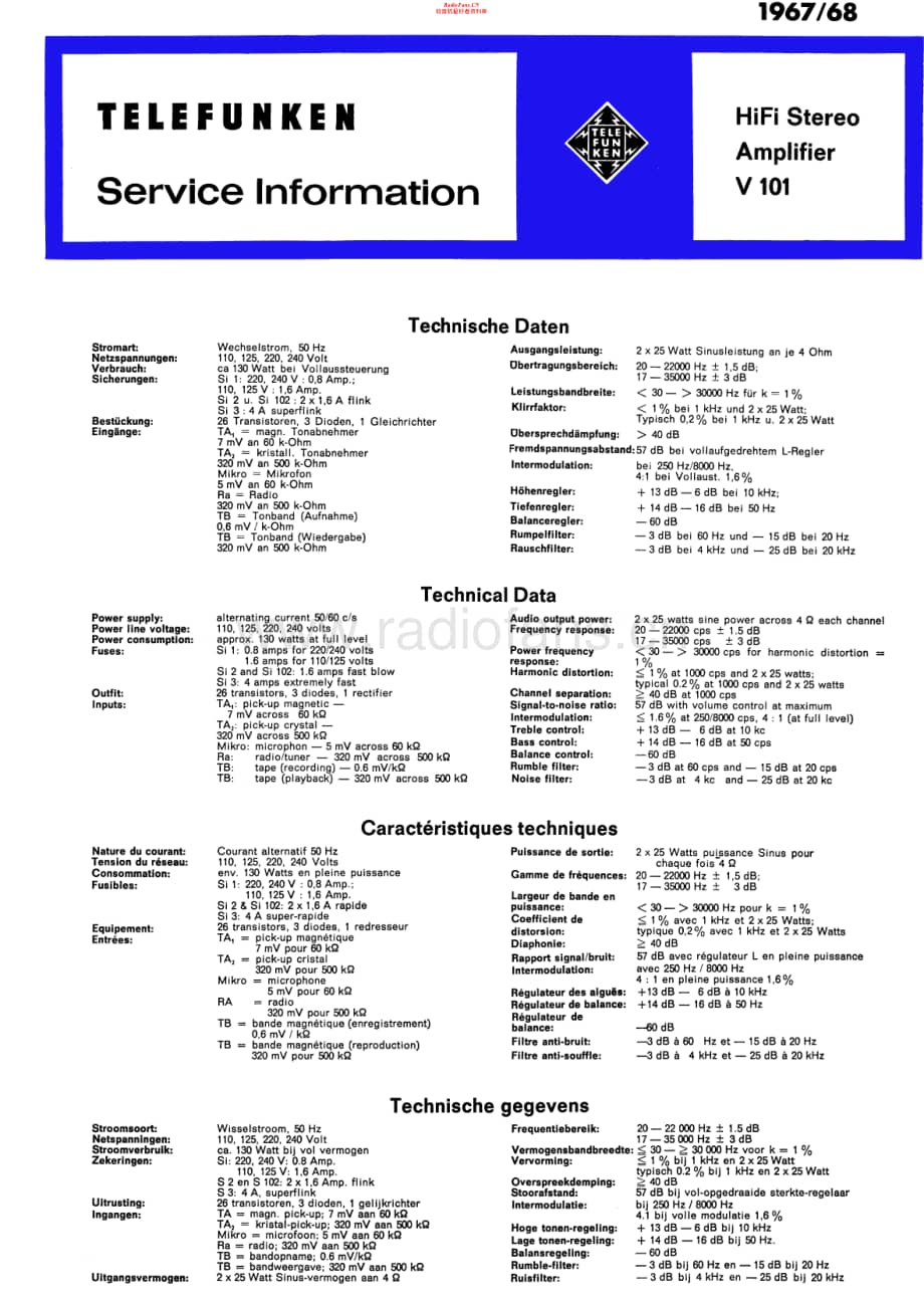 Telefunken-V101-int-sm维修电路原理图.pdf_第1页