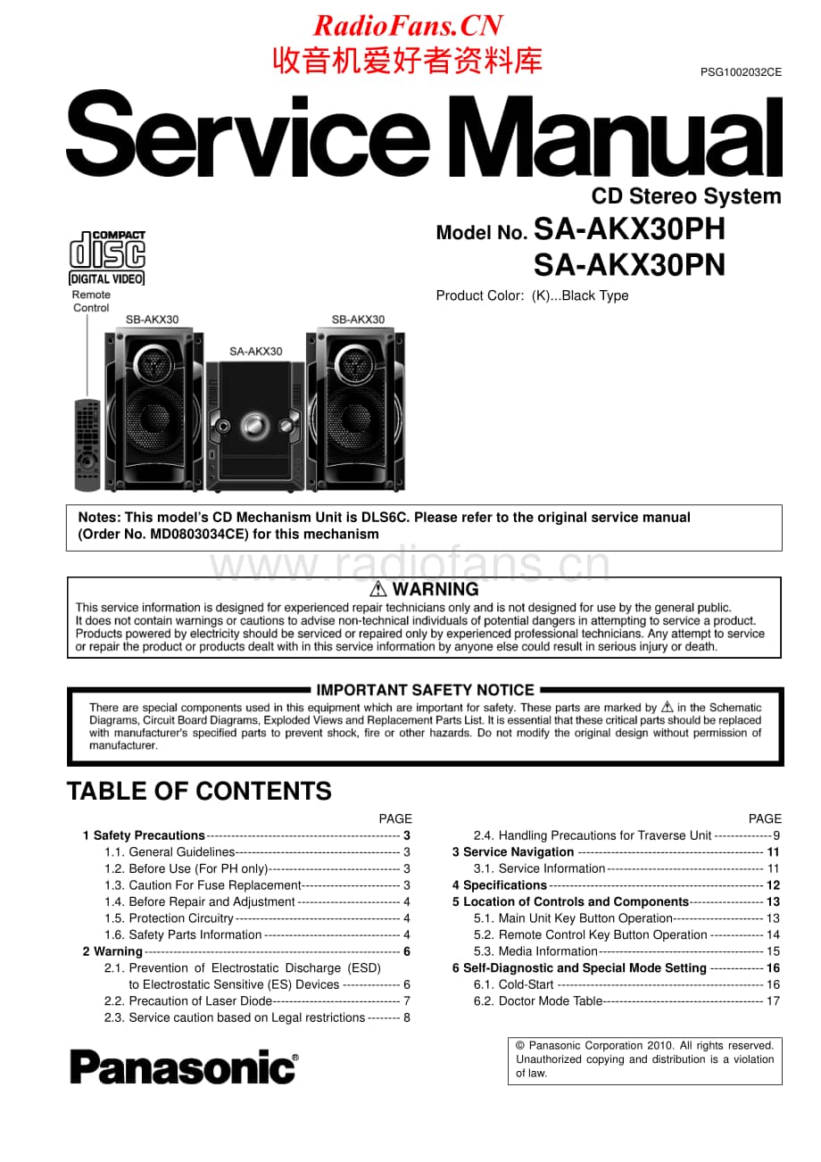 Panasonic-SCAKX30PN-cd-sm维修电路原理图.pdf_第1页