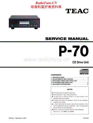 Teac-P70-cd-sm维修电路原理图.pdf