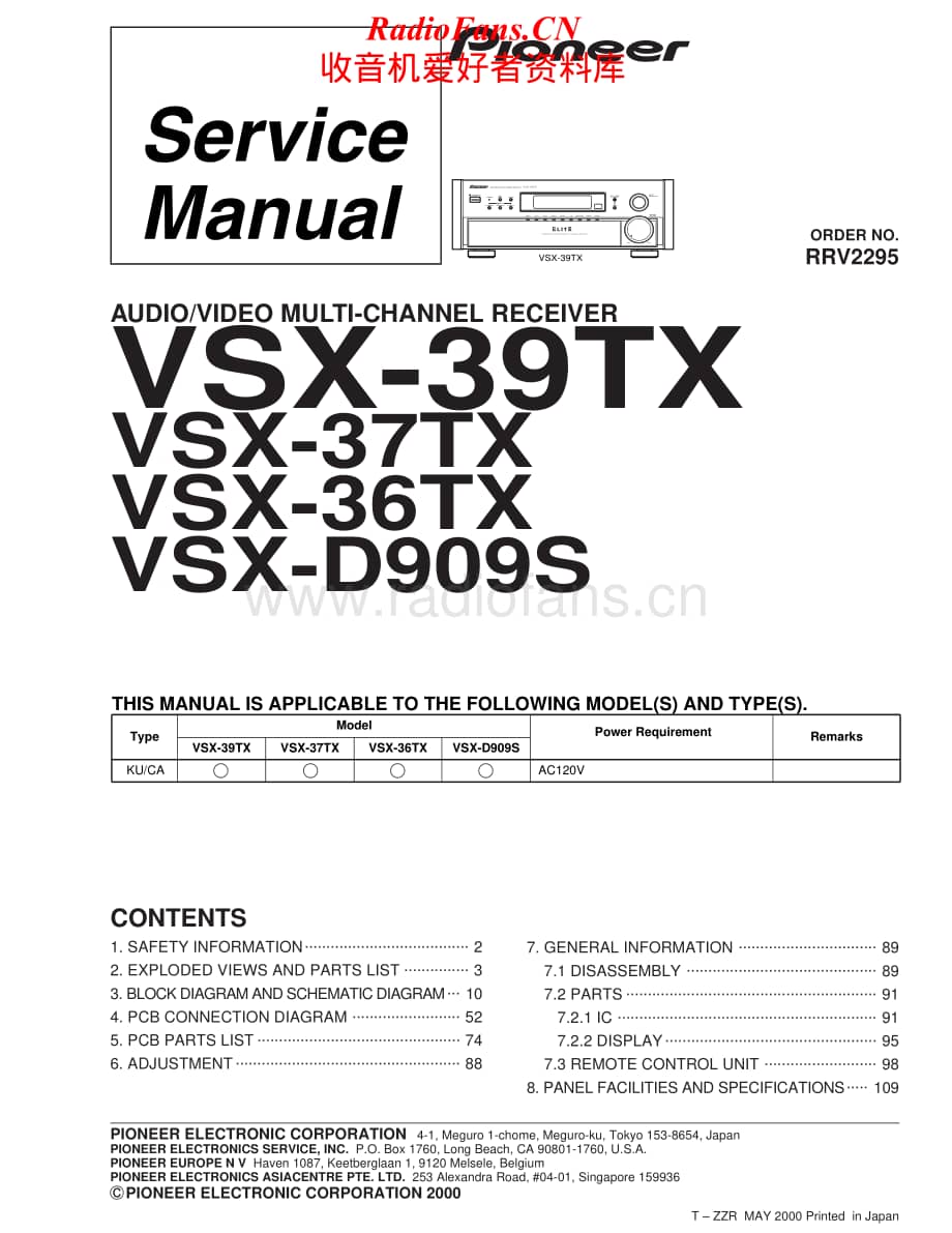 Pioneer-VSXD909S-avr-sm维修电路原理图.pdf_第1页