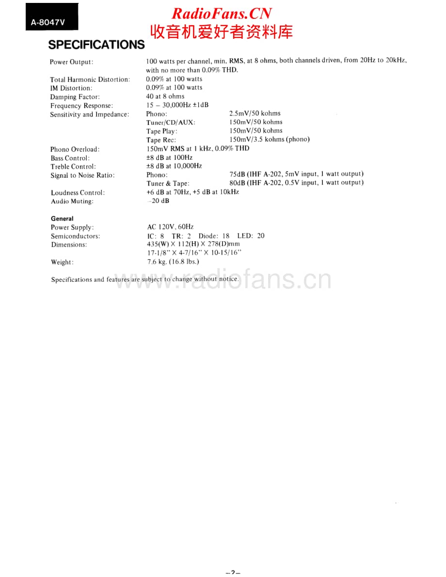 Onkyo-A8047V-int-sm维修电路原理图.pdf_第2页