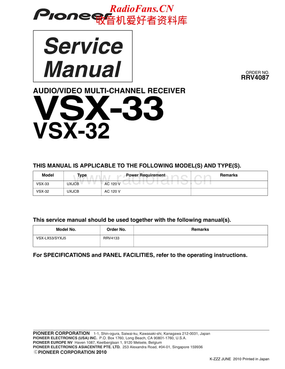 Pioneer-VSX32-avr-sm维修电路原理图.pdf_第1页