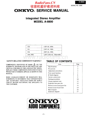 Onkyo-A8800-int-sm维修电路原理图.pdf