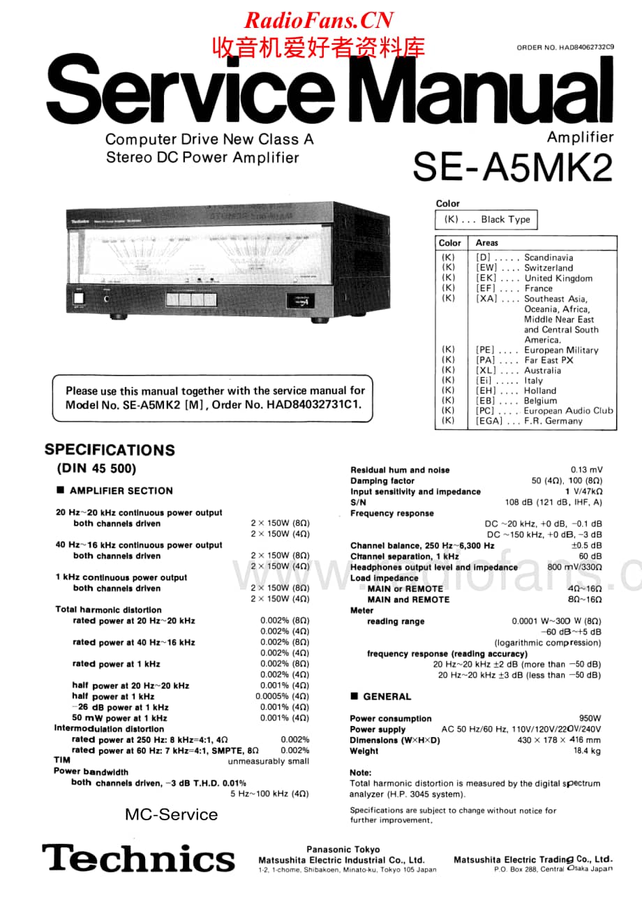 Technics-SEA5MK2-pwr-sm维修电路原理图.pdf_第1页