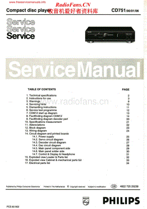 Philips-CD751-cd-sm维修电路原理图.pdf