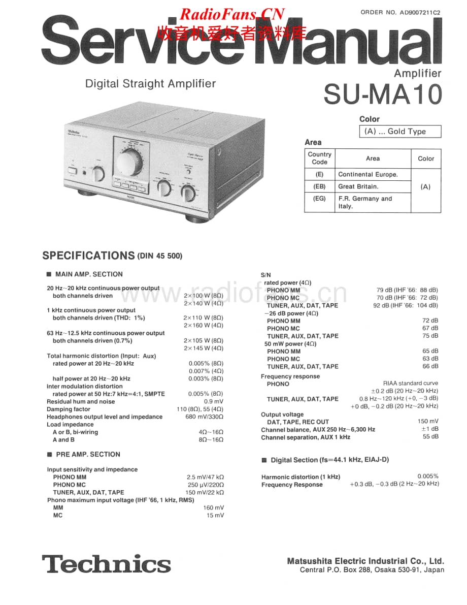 Technics-SU-MA10-int-sm维修电路原理图.pdf_第1页