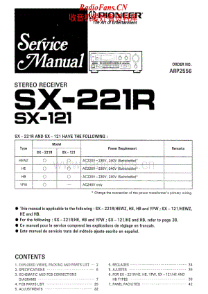 Pioneer-SX221R-rec-sm维修电路原理图.pdf