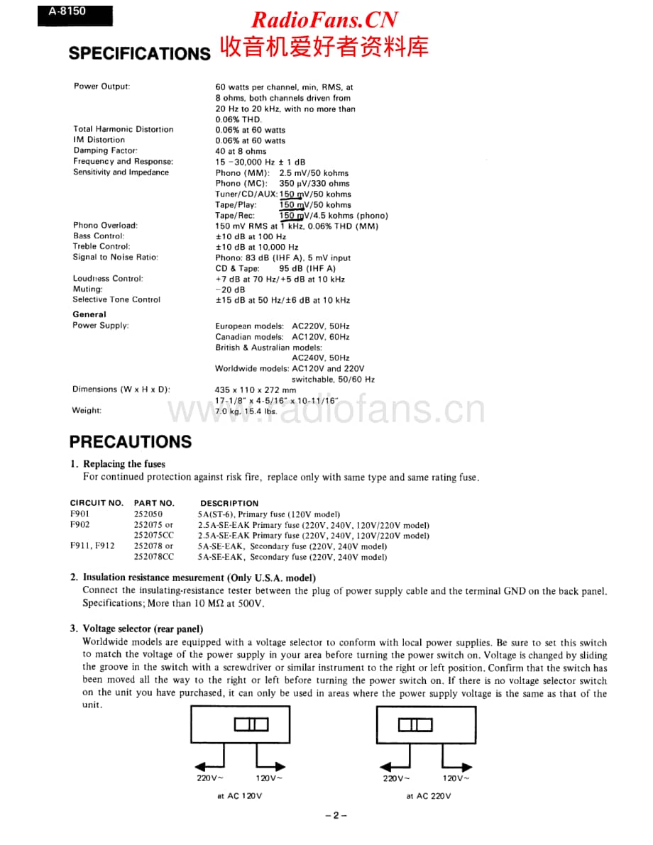 Onkyo-A8150-int-sm维修电路原理图.pdf_第2页