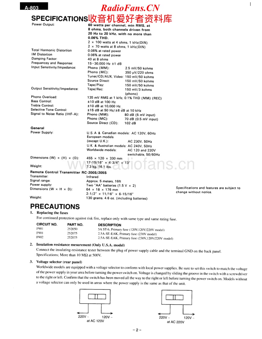 Onkyo-A803-int-sm维修电路原理图.pdf_第2页