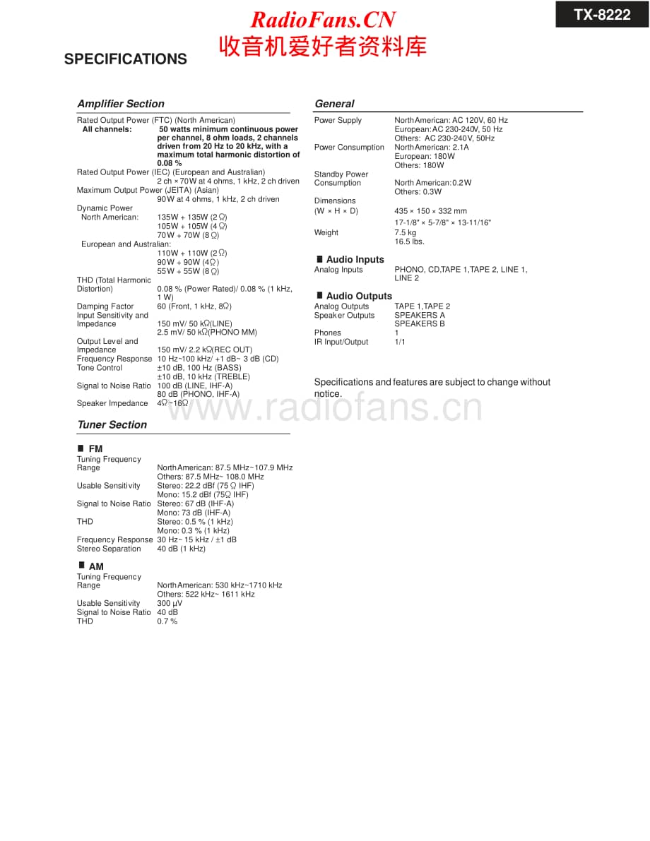 Onkyo-TX8222-rec-sm维修电路原理图.pdf_第2页