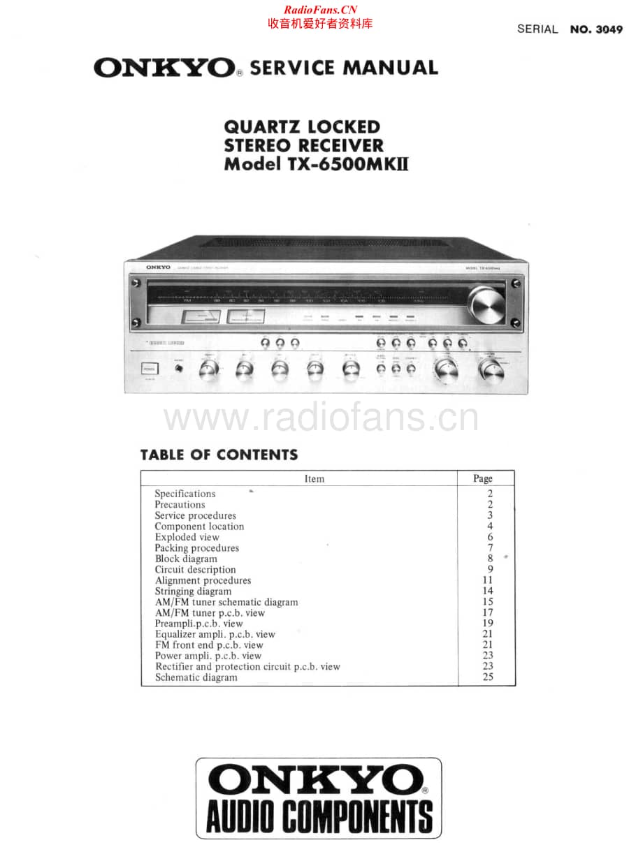 Onkyo-TX6500MKII-rec-sm维修电路原理图.pdf_第1页