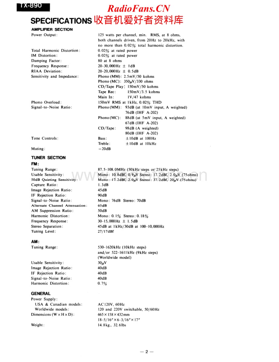 Onkyo-TX890-rec-sm维修电路原理图.pdf_第2页