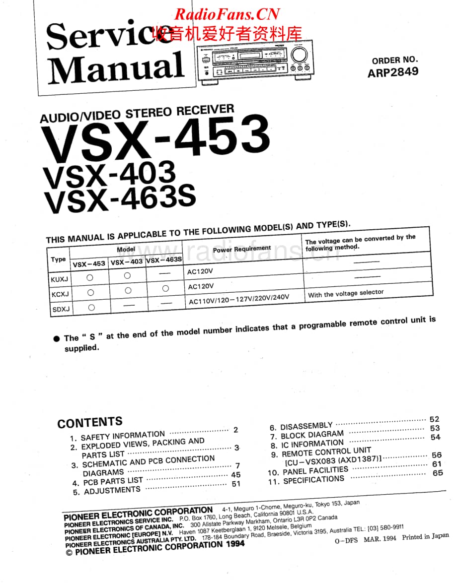 Pioneer-VSX403-avr-sm维修电路原理图.pdf_第1页