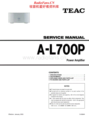 Teac-AL700P-pwr-bom维修电路原理图.pdf